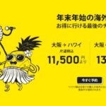 【スクート】シンガポール、ホノルル線対象のセール!片道11500円~