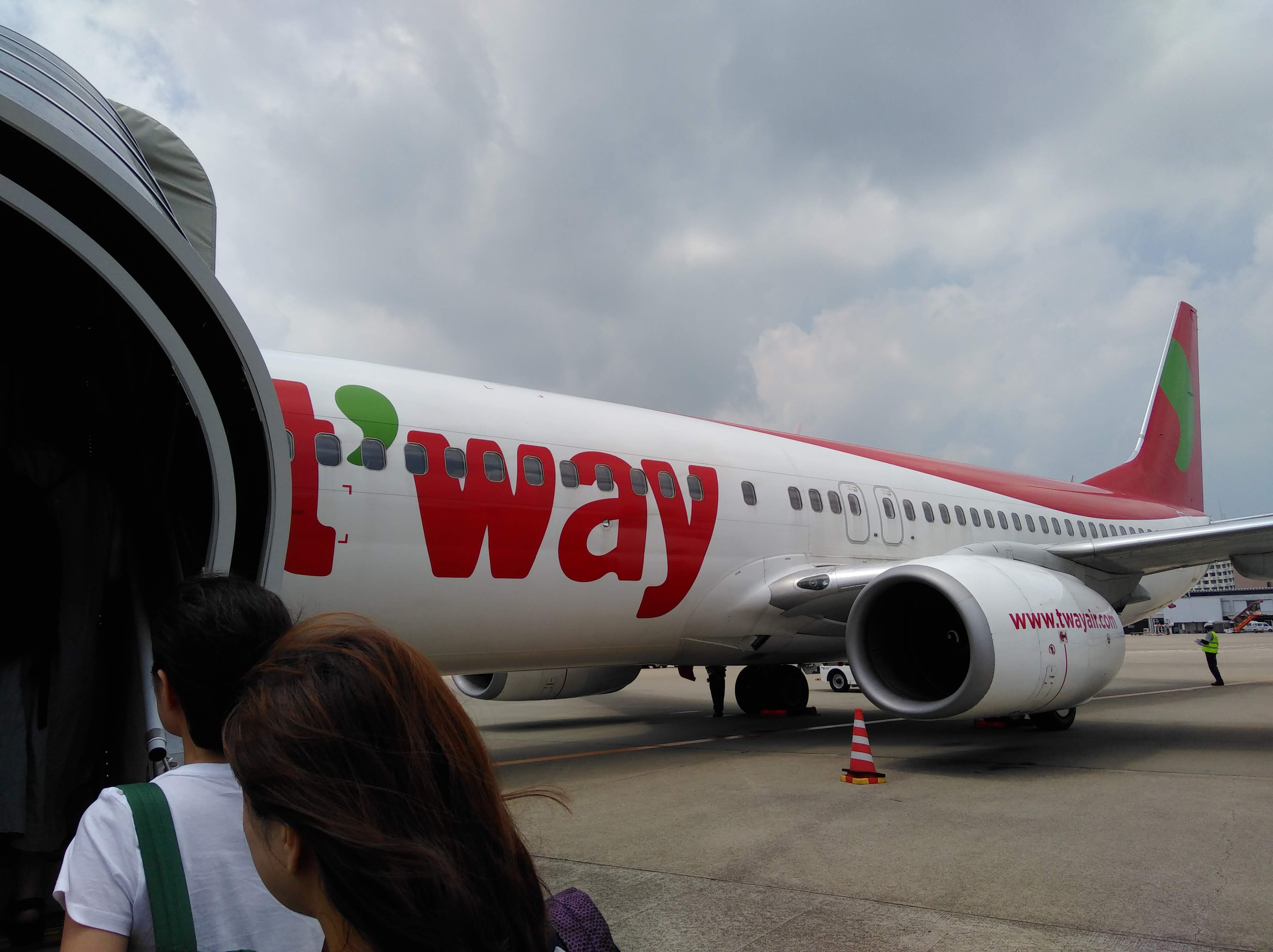 ティーウェイ航空】TW202便(B737-800)東京/成田→ソウル/インチョン